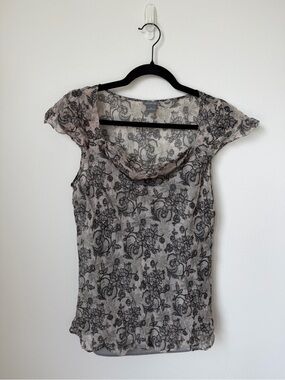 Ann Taylor Silk Cowl Neck Camisole on Taupe